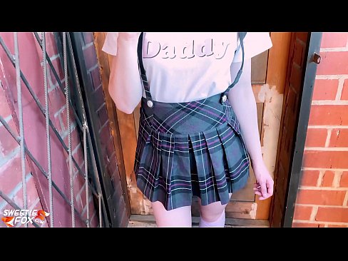 ❤️ Schoolgirl Sucks her dick deeply and fucks instead of classes. Sex video at us ❌